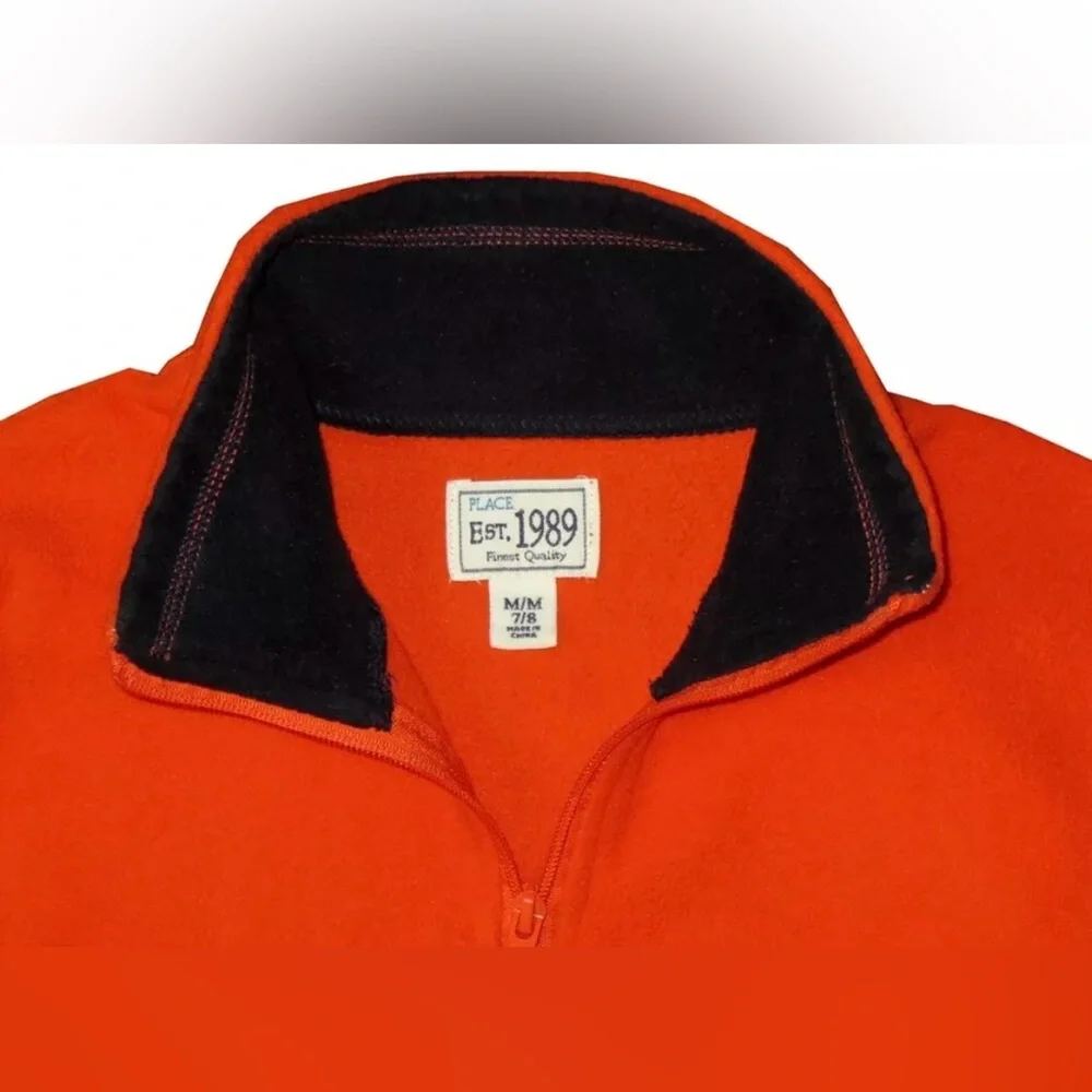 7/8 BOYS POLAR FLEECE SWEATER PULLOVER 1/4 ZIP CHILDRENS PLACE PREOWNED MNT KIDS